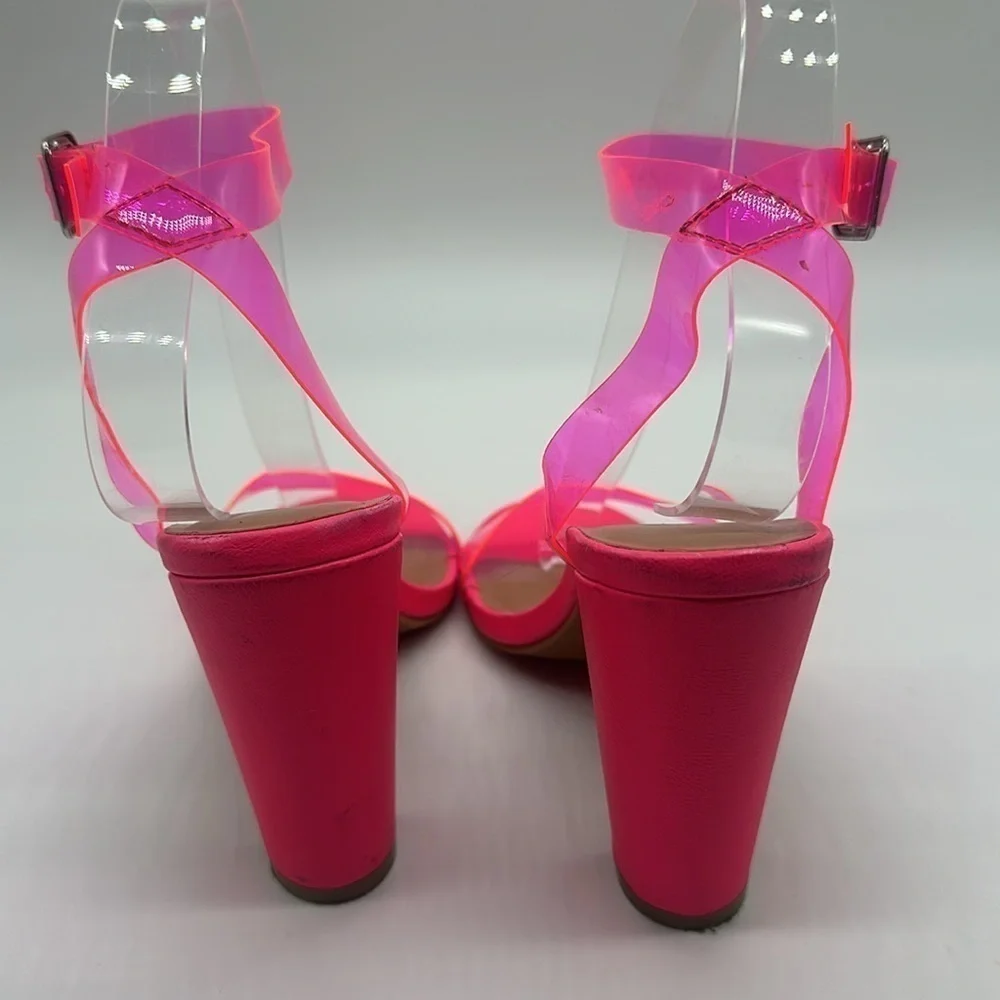 Bamboo Mania-41 One Band Heels Neon Pink Size 8 - Picture 10 of 14